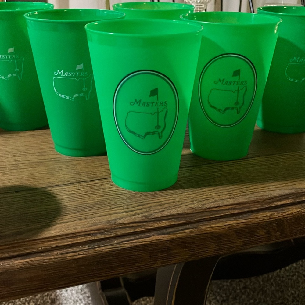 Masters Golf Tournament Special Green Plastic Drinking Cups